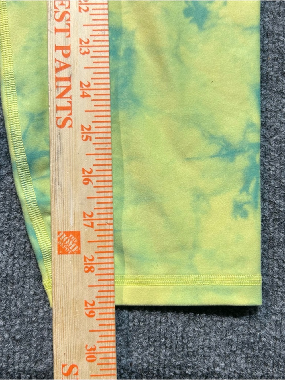 Peloton Neon Yellow and Teal Tie-Dye High-Rise Leggings - Picture 4 of 8